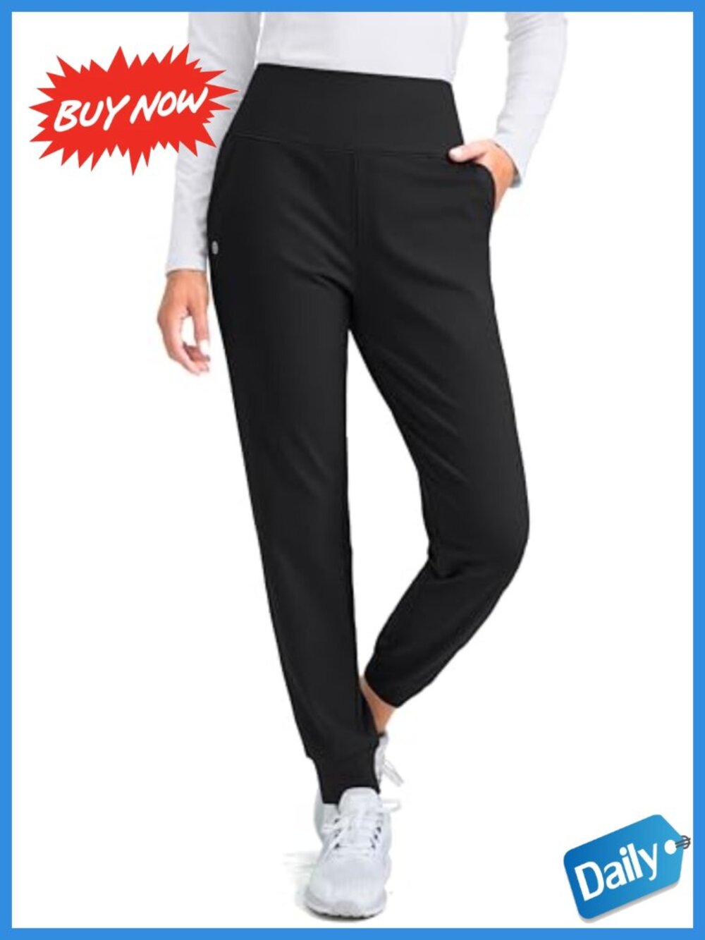 Fleece Lined Joggers High Waisted Thermal Winter Pants